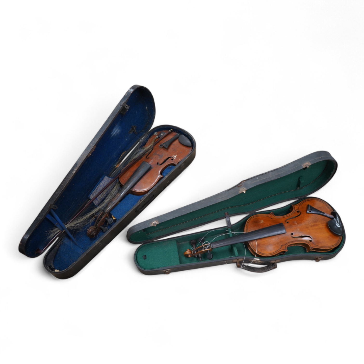 Two 19th / 20th century cased violins